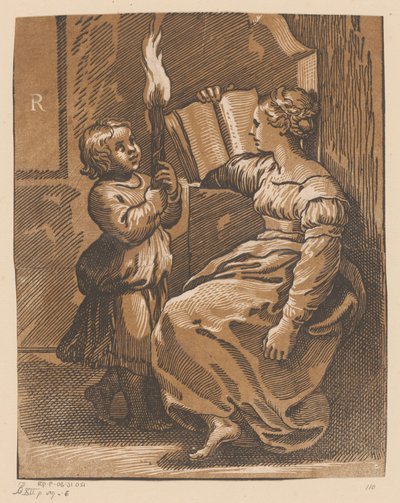 Lectura Sibyl con niño de Anonymous