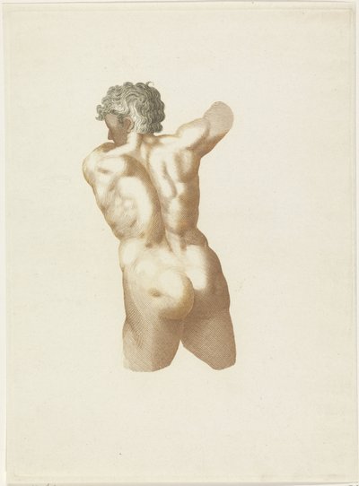Desnudo masculino visto de espaldas de Anonymous