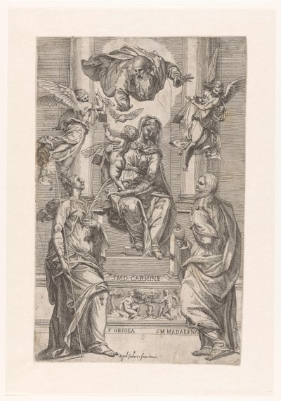 María con el Niño y las Santas Úrsula y María Magdalena de Anonymous