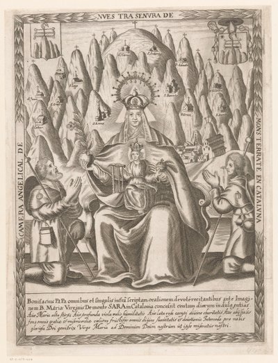 Maria van Montserrat Cámara angelical de nuestra señora de Monserrate en Cataluna (title on object) de Anonymous