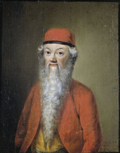 Retrato ingenuo o caricaturesco de Jean-Etienne Liotard a la edad de 54 años aproximadamente de Anonymous