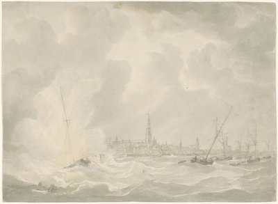 Explosión del barco de Jan van Speijk, 1831 de Anonymous