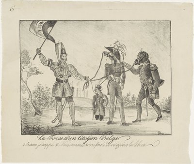 Belga rebelde mantiene a los holandeses encadenados, 1830 La force d