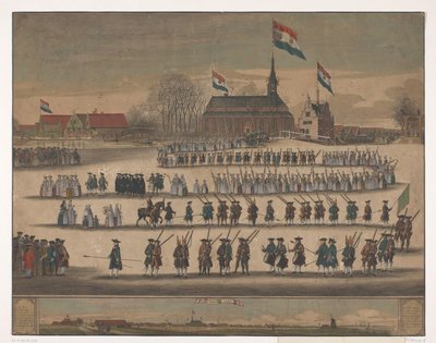 Procesión en Jisp en la investidura de Guillermo V en 1766 de Anonymous