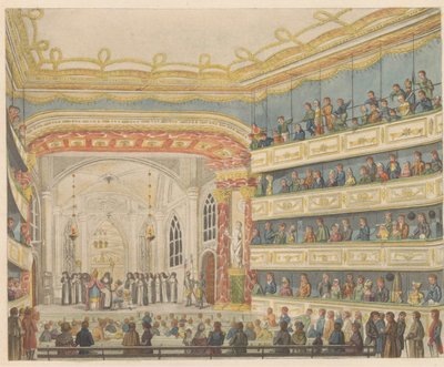 Representación del Gijsbrecht van Aemstel en el teatro de Ámsterdam, hacia 1810-1813 Vue de l