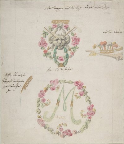 Diseños ornamentales para porcelana, siglo XVIII de Anonymous,.