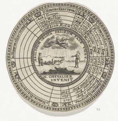 Medalla con un emblema y los nombres de los reyes de Bohemia de Anonymous