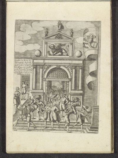 Porta Magna van het Venetiaans Arsenal Scènes uit het Venetiaanse leven (título de la serie) Habiti d