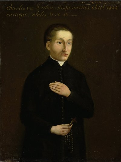 Retrato de Charles van der Meulen, misionero en Curazao de Anonymous