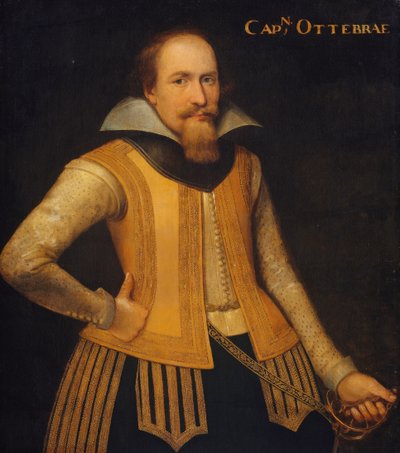 Retrato de Otto Brahe, capitán de una compañía de daneses a repartir por Zelanda, entró al servicio de Brandeburgo en 1610 de Anonymous