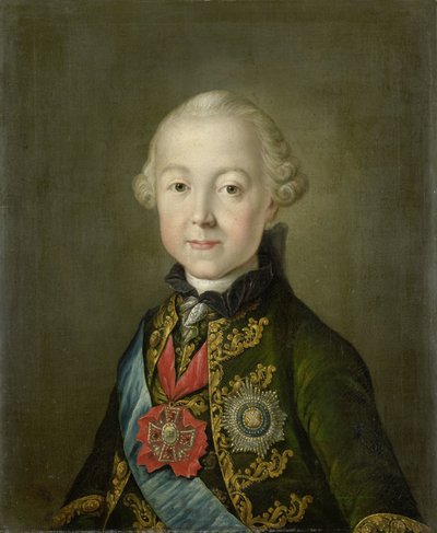 Retrato de Pablo I, emperador de Rusia, en su juventud de Anonymous