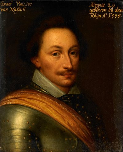 Retrato de Felipe, conde de Nassau, gobernador de la ciudad de Nimega de Anonymous