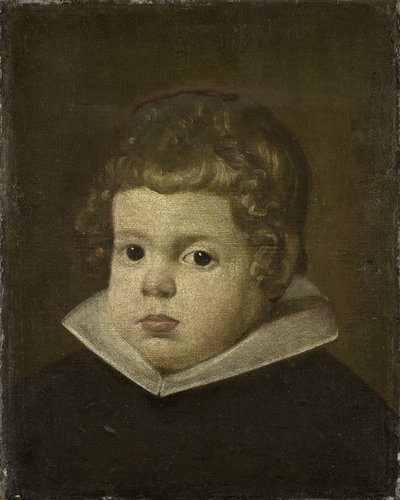 Retrato de un niño de unos tres años, posiblemente el príncipe Baltasar Carlos, hijo del rey español Felipe IV de Anonymous