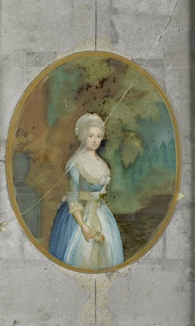 Retrato de una mujer con traje del siglo XVIII de Anonymous