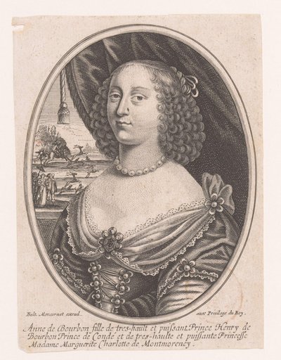 Retrato de Anna Genoveva de Borbón-Condé de Anonymous