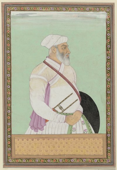 Retrato de Dalil-khan, gran visir de Aurangzeb, ha sido gobernador (subagar) de la provincia del Decán; es de los Rohela Pathans de Anonymous