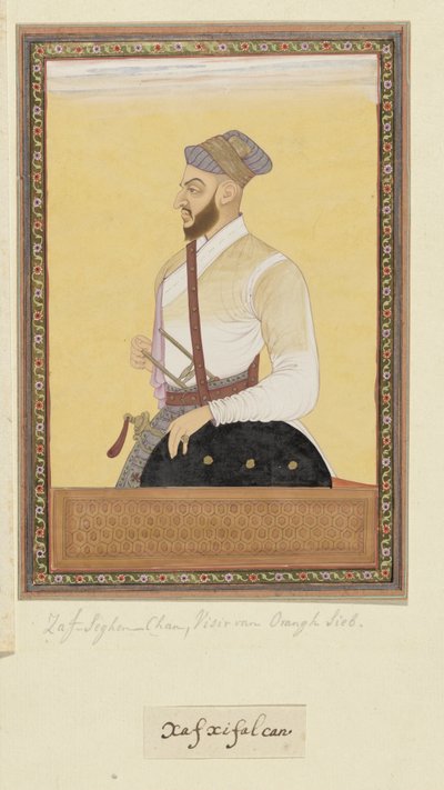 Retrato de Saf-shikan Khan, que fue visir de Aurangzeb de Anonymous