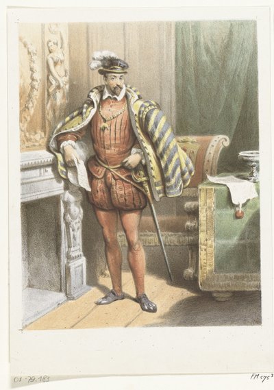 Retrato de un noble de pie, c.1572 de Anonymous