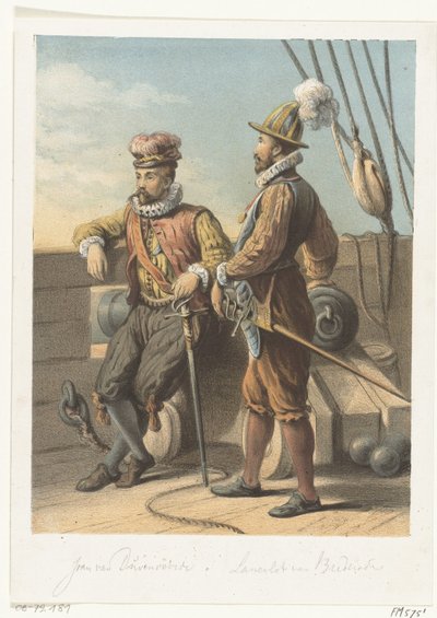 Retratos de los mendigos de agua Jan van Duivenvoorde y Lancelot van Brederode, 1572 de Anonymous