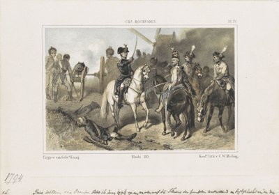 El príncipe Guillermo en la batalla de Fleurus, 1794 de Anonymous
