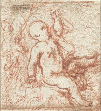 Putto en el paisaje de Anonymous
