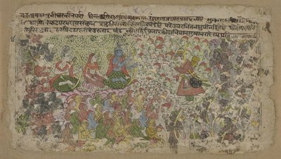 Rama y Sita con el ejército de monos de Anonymous
