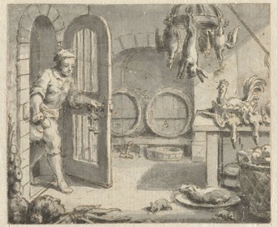 Rata de ciudad y rata de campo
Diseños de ilustraciones para una edición de las Fábulas de Jean de la Fontaine (título de la serie) de Anonymous