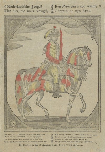Retrato ecuestre de Guillermo V, príncipe de Orange-Nassau de Anonymous