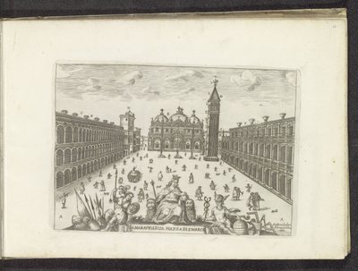 San Marcoplein en Venecia La maravillosa Piazza San Marco (título sobre objeto) de Anonymous