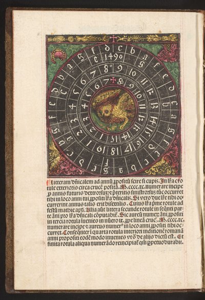 Horario para determinar la letra dominical (littera dominicalis) de Anonymous