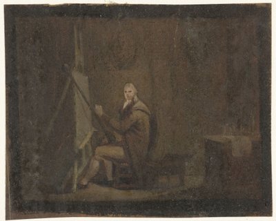 Pintor en su estudio de Anonymous