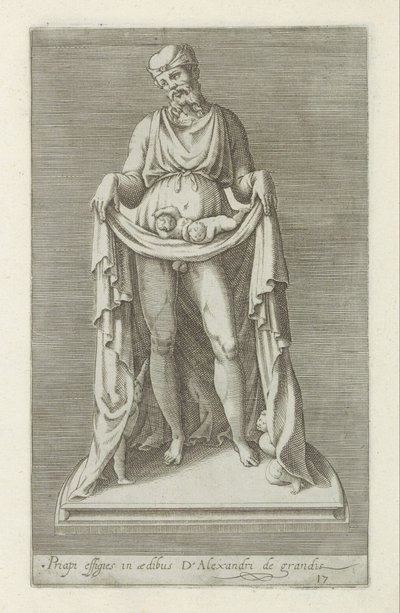 Sculptuur van Priapus retrato de Priapus en la casa de Alexander d