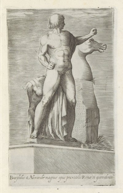Sculptuur van een van de Dioscuren op het Quirinaal te Rome Bucéfalo y Alejandro la gran obra (...) (título sobre objeto) Antieke sculptn en Roma (título de la serie) Los íconos de las estatuas antiguas de la ciudad de Roma que se ven en lugares públicos ( de Anonymous