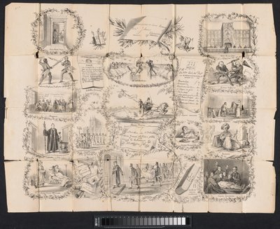 Caricatura en el almanaque estudiantil de Leiden, 1865 de Anonymous
