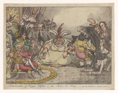Spotprent conoció a Napoleón en Fox, 1802 Introducción de Citizen Volpone & his Suite, en París - vide, The Moniteu & Cobbett