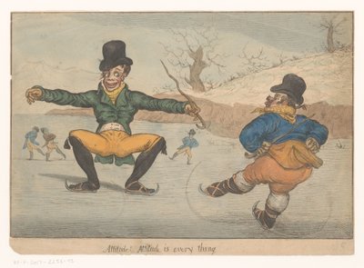Dibujos animados con dos patinadores ¡Actitud! ¡La actitud lo es todo! (título en el objeto) de Anonymous