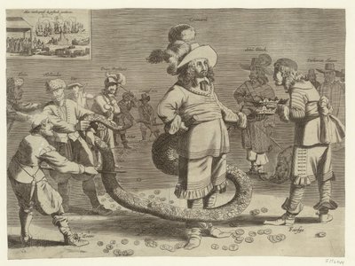 Caricatura de Cromwell como el horrible Tailman, 1652 de Anonymous