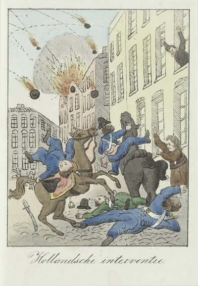 Caricatura de la intervención holandesa, 1831 Intervención holandesa (título sobre objeto) de Anonymous
