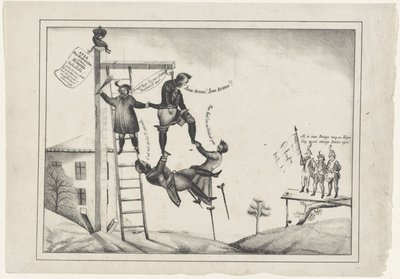 Caricatura sobre la armadura voluntaria, 1830 ¡Auxiliares de armas! ¡Aux Armes! (título en el objeto) de Anonymous