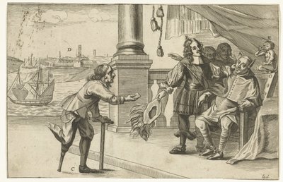 Caricatura del fallido ataque a Ostende, 1658 Diálogo de Ostenden (título sobre objeto) de Anonymous