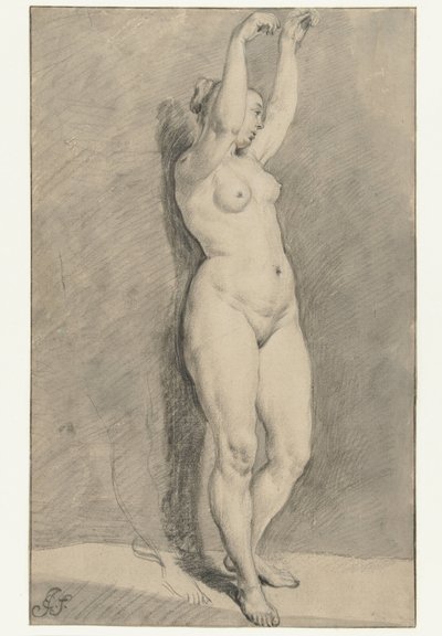 Desnudo femenino de pie de Anonymous
