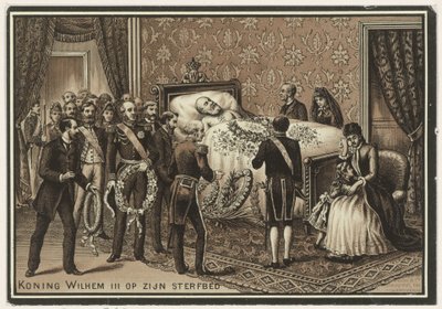 Lecho de muerte de Guillermo III, rey de los Países Bajos de Anonymous