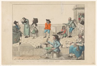 Vendedores ambulantes y mendigos en el Pont Neuf
Un coin du Pont Neuf (título en el objeto) de Anonymous