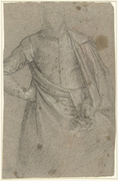 Estudio para el retrato de un hombre con capa de Anonymous