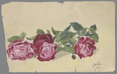 Rama con tres rosas de Anonymous