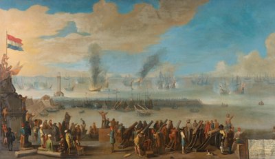 La batalla cerca de Livorno (14 de marzo de 1653) de Anonymous