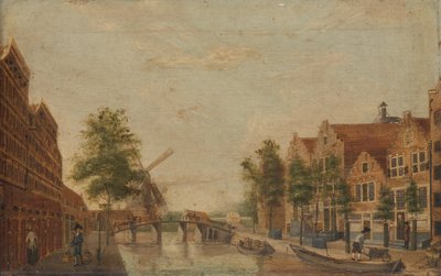 El Brouwersgracht en Ámsterdam de Anonymous