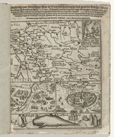 Portada del folleto: Walvisch van Berckhey (...) ghestrandet es Anno 1598. den 3 Februarij, 1599 de Anonymous