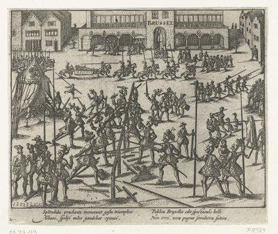 Torneo en la Grand Place de Bruselas, 1569 de Anonymous