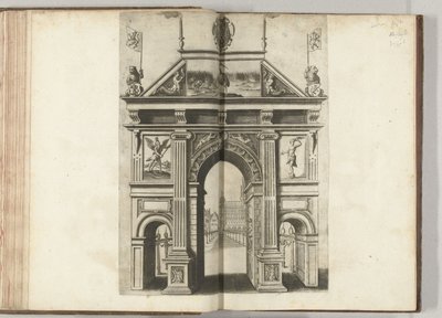 Puerta triunfal con la grúa, 1594 de Anonymous